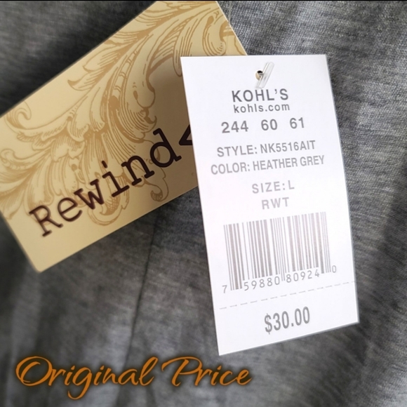 Rewind Gray Knee Length Tank Top Dress Size Large (NWT) - Picture 8 of 10